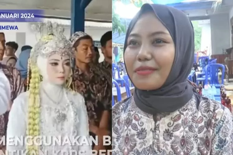 Viral! Anggota KPPS Mengenakan Gaun Pengantin saat Pelantikan Jadi Sorotan, KPPS: Tidak Diperbolehkan Untuk. (Kolase tangkap layar YouTube Kompas TV)
