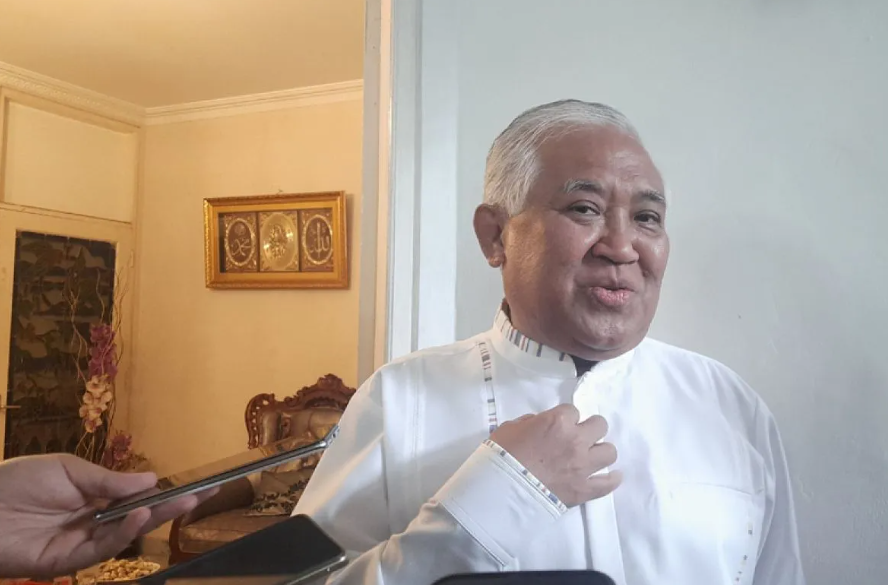 Mantan Ketua Umum Pimpinan Pusat Muhammadiyah Din Syamsuddin di Jalan Margasatwa. (Foto: antara.com)