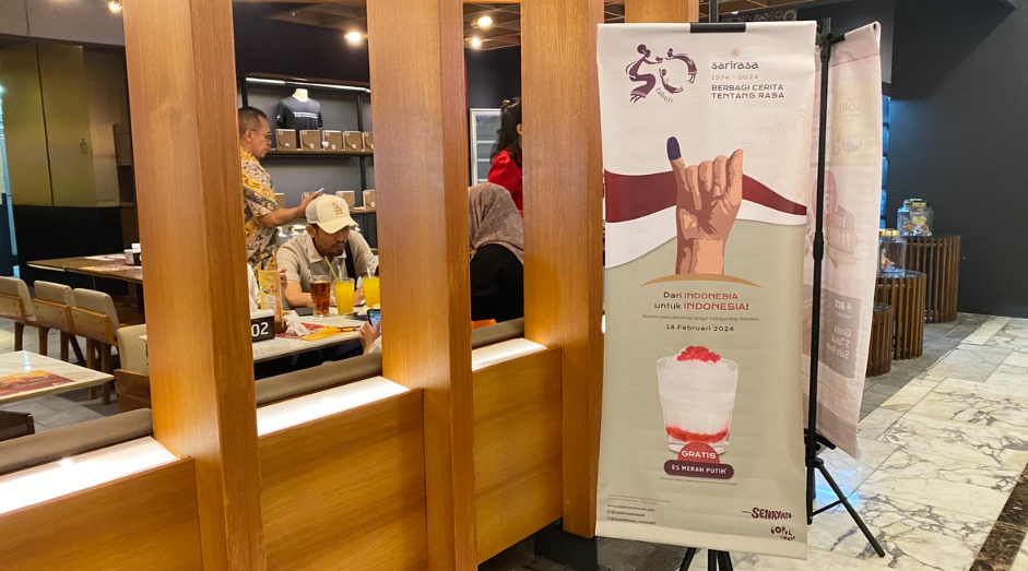 Diskon pemilu di restoran Sari Rasa di Mal Grand Indonesia. (Foto: kompas.id)