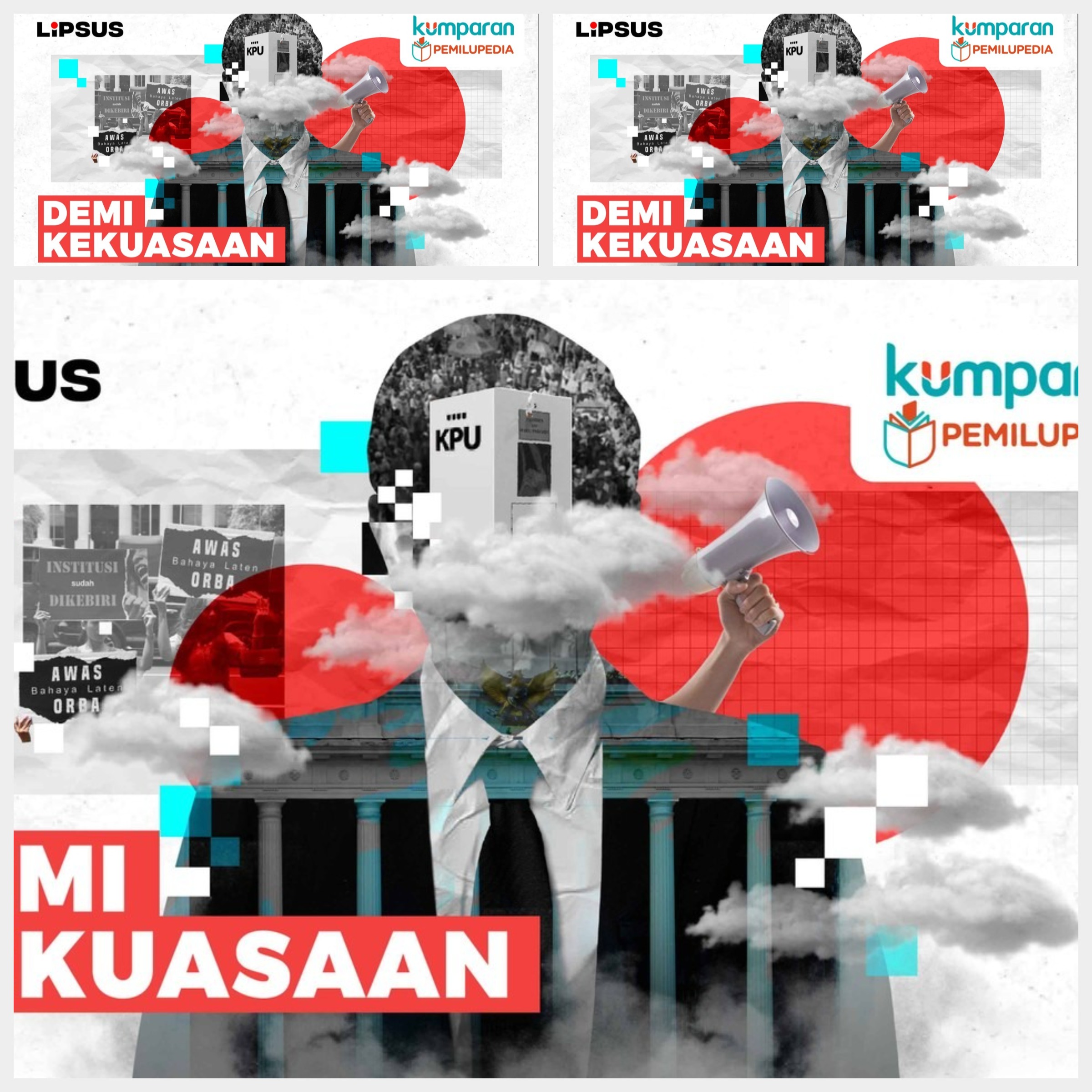 Demi Kekuasaan: Mengurai Kecurangan Sistemik di Pilpres 2024. (Kolase: RadarBangkalan.id / kumparan.com)