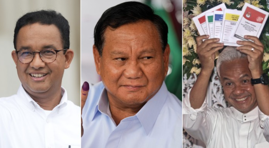 Foto Kolase Anies, Prabowo, Ganjar