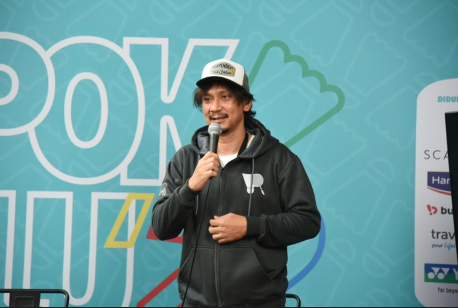 Vincent Rompies dalam acara sesi konferensi pers menjelang pertandingan bulu tangkis bertajuk Tepok Bulu 2022. (Foto: kompas)