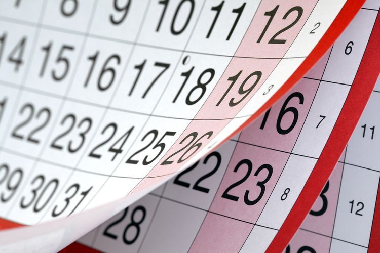 Ilustrasi kalender. Berikut tanggal hari libur nasional dan cuti bersama Lebaran 2024.(SHUTTERSTOCK)