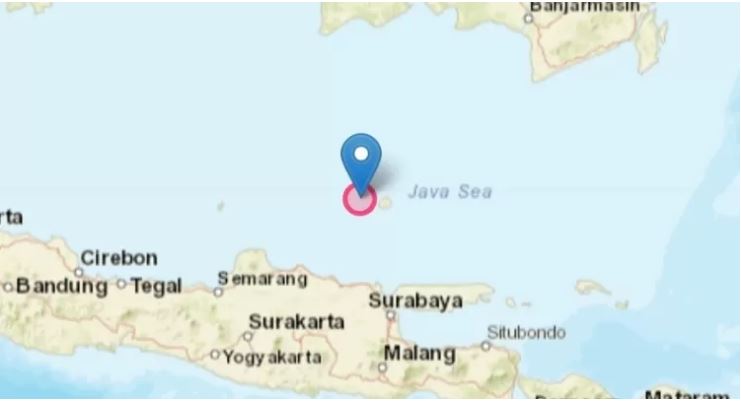 Titik Lokasi Gempa bumi di Tuban, Jatim. (BMKG )