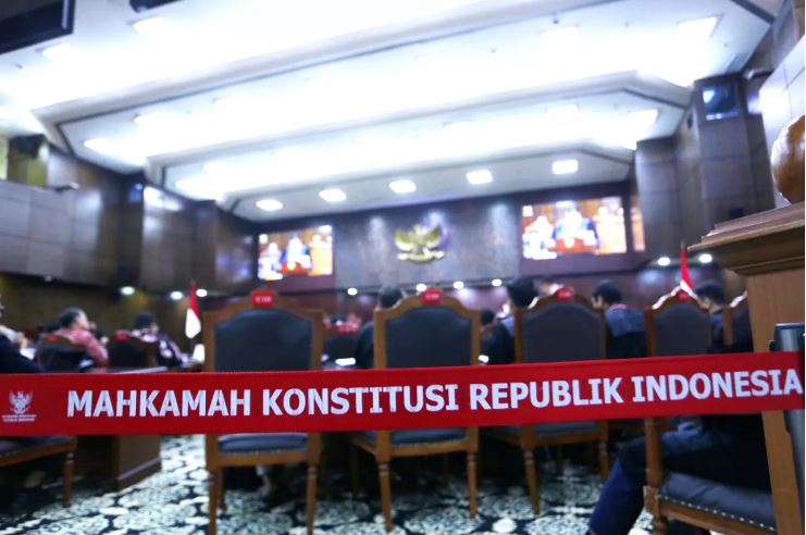 Sidang lanjutan sengketa hasil Pemilihan Presiden (Pilpres) 2024 di Mahkamah Konstitusi (MK), Jakarta, Kamis (28/3/2024). (DERY RIDWANSAH/ JAWAPOS.COM)