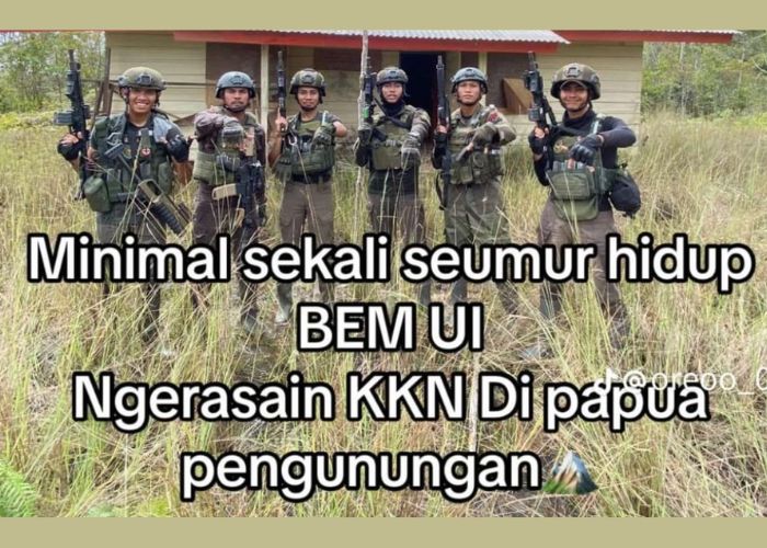 Viral Tantangan KKN dari TNI untuk BEM UI