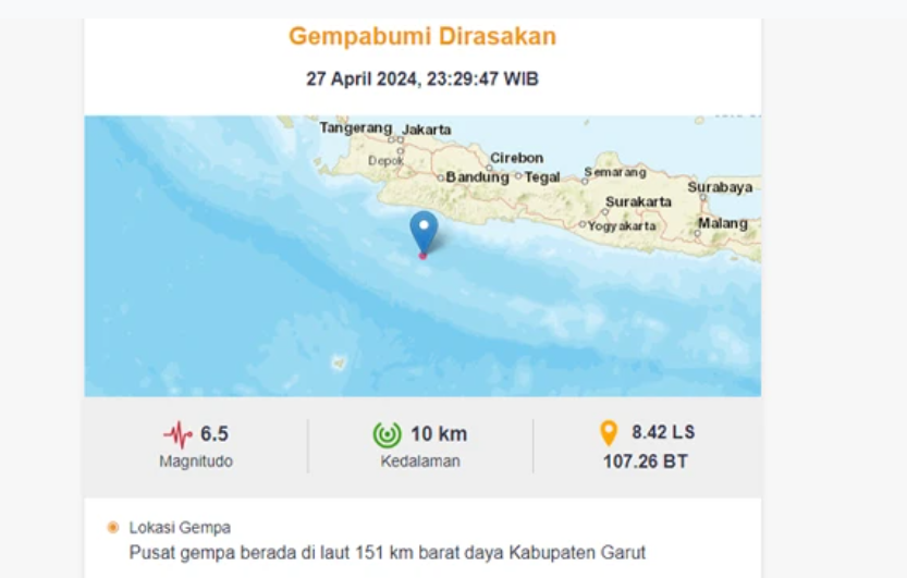 (Foto SS Web BMKG)