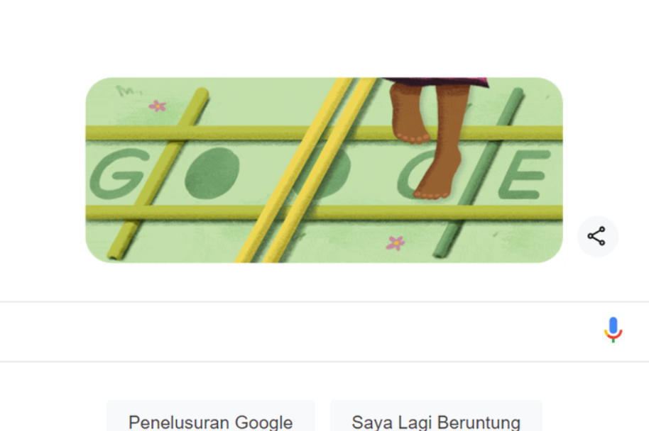 Tari rangkuk alu jadi Google doodle hari ini.(Tangkapan layar Google)