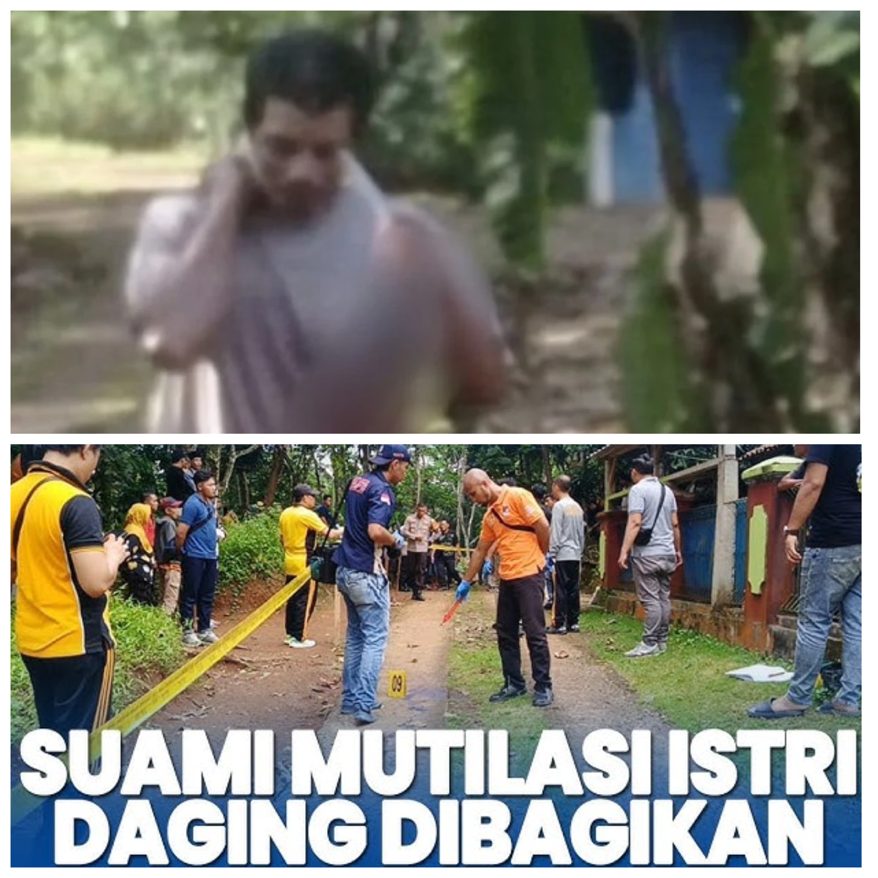 Mengerikan! Suami Mutilasi Istri di Ciamis, Sajikan Daging Korban kepada Tetangga. (Kolase RadarBangkalan.id)