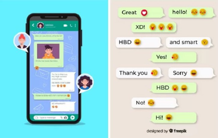 Ilustrasi chat WhatsApp. (Freepik)