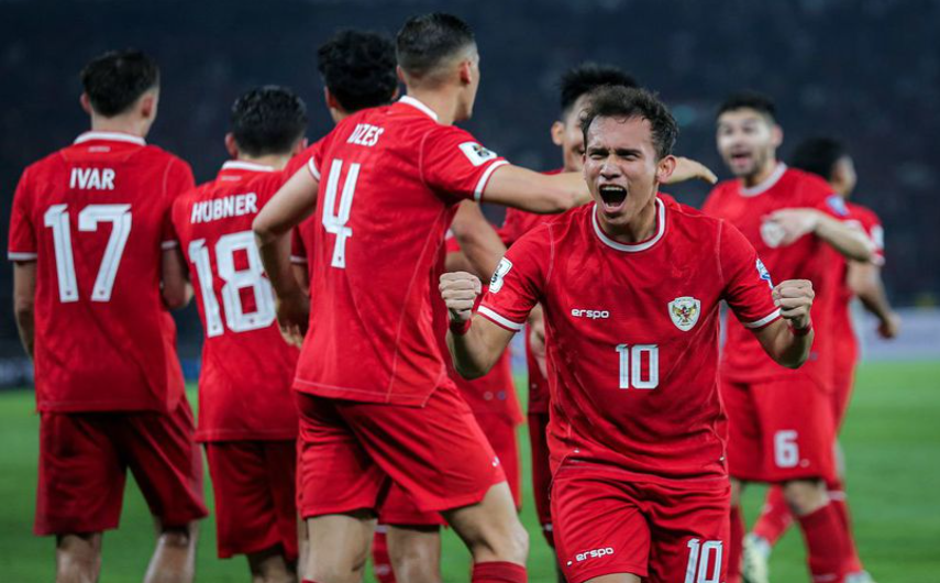 Timnas Indonesia merayakan gol Egy Maulana Vikri ke gawang Timnas Vietnam, Kamis (21/3/2024) (c) Bola.net/Bagaskara Lazuardi