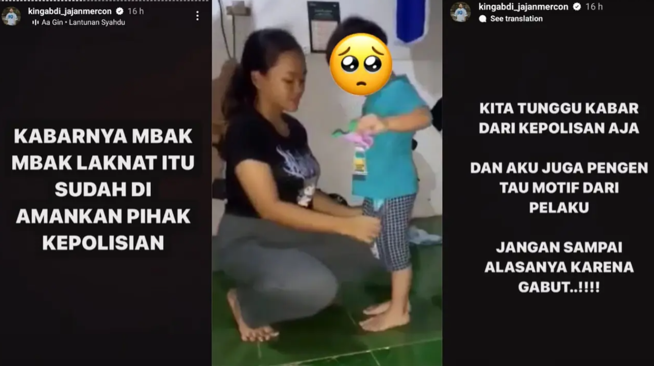 Kronologi Lengkap Kasus Pelecehan Ibu Terhadap Anak Kandung yang Viral. Foto: Tangkapan Layar Instagram @kingabdi_jajanmercon.