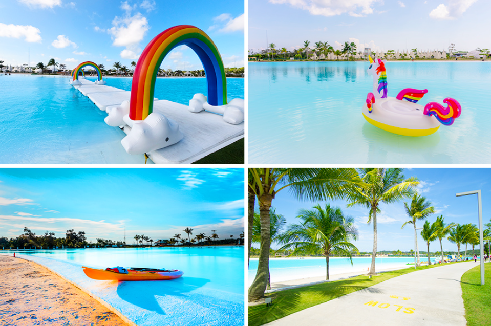 Sensasi seru berenang, main wahana, hingga bersantai di kolam renang terbesar se-Asia Tenggara! (Gambar dari Shutterstock saatulihsan, Dafa akmal, heru sukma cahyanto,Redha Ali)