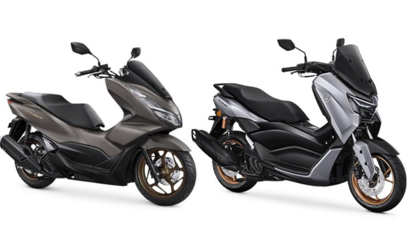 Honda PCX 160 vs Yamaha Nmax Turbo. (Foto Rangga RahadiansyahdetikOto)