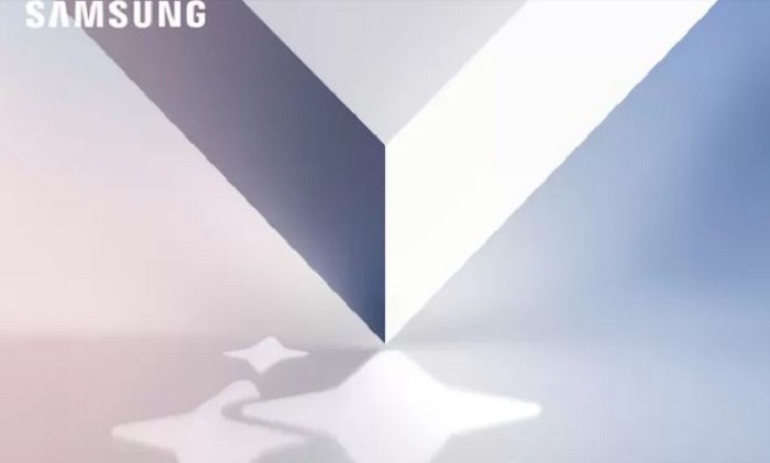 Undangan peluncuran smartphone lipat baru Samsung. (Istimewa).