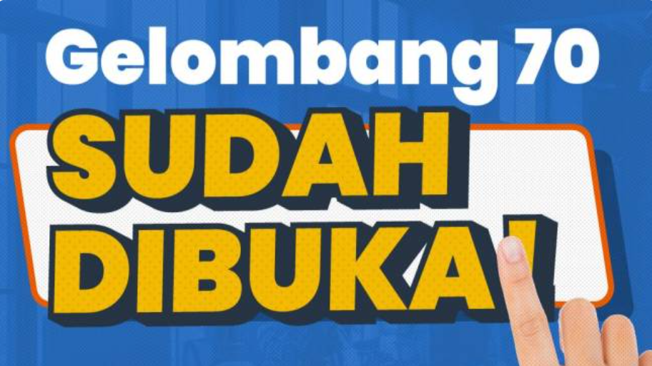 Pendaftaran Kartu Prakerja gelombang 70 telah dibuka. (Sumber Instagram @prakerja.go.id)