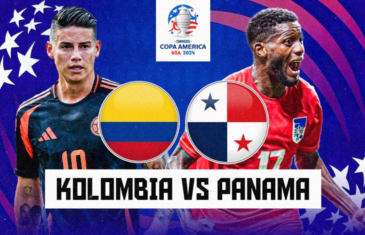 Laga Kolombia vs Panama di perempat final Copa America 2024 menampilkan bintang seperti James Rodriguez (kiri) dan Jose Fajardo. (Dede Sopatal MauladiSkor.id).