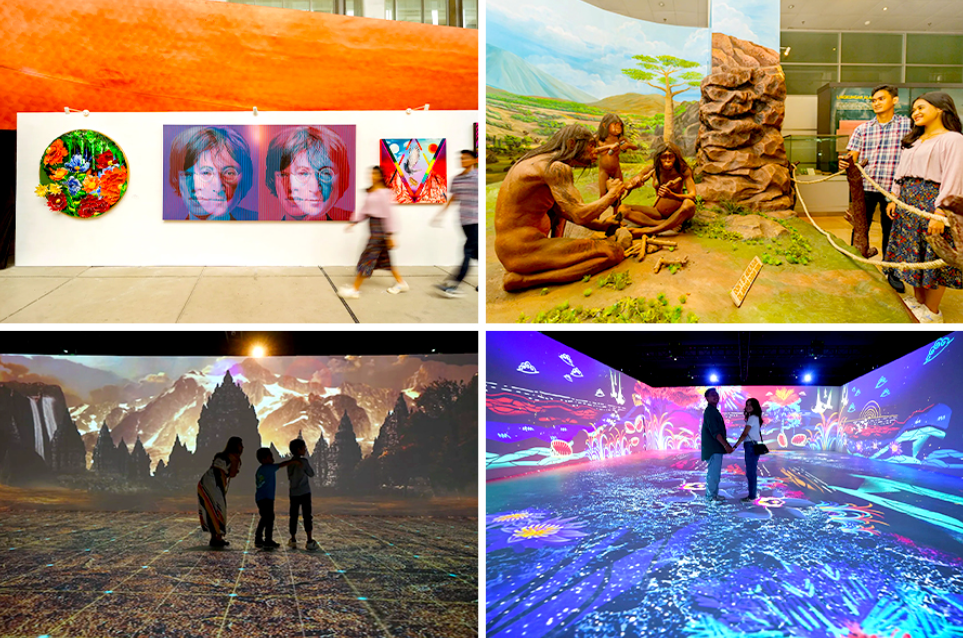 Beberapa artefak dan instalasi yang bisa kamu lihat di Museum Nasional! (Gambar dari tiket.com)