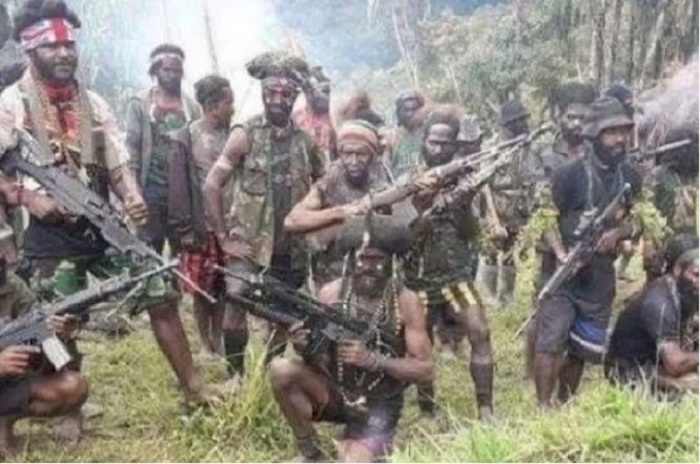 Salah satu kelompok kriminal bersenjata (KKB) di Papua. (Antara)