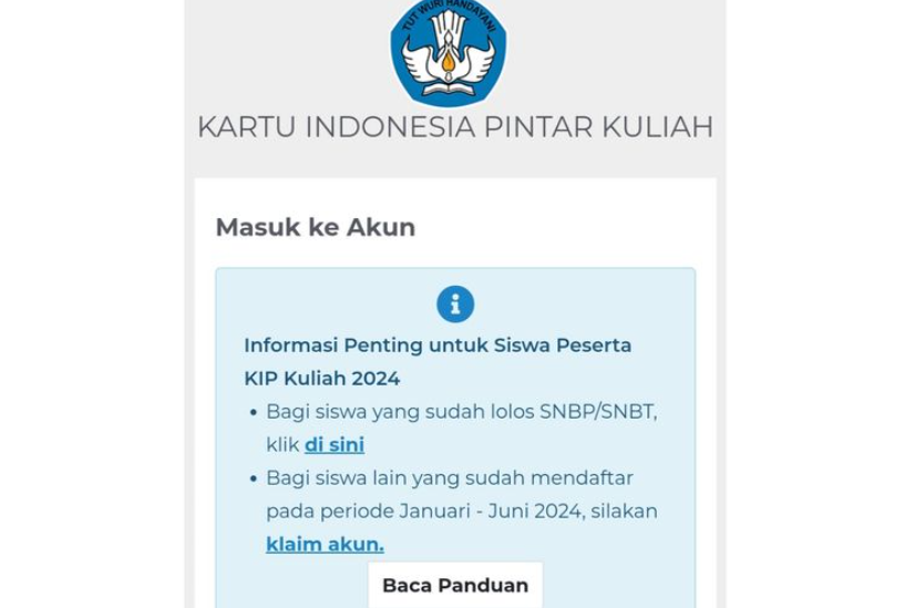 Cara reclaim akun KIP Kuliah 2024.(DOK. KIP Kuliah)