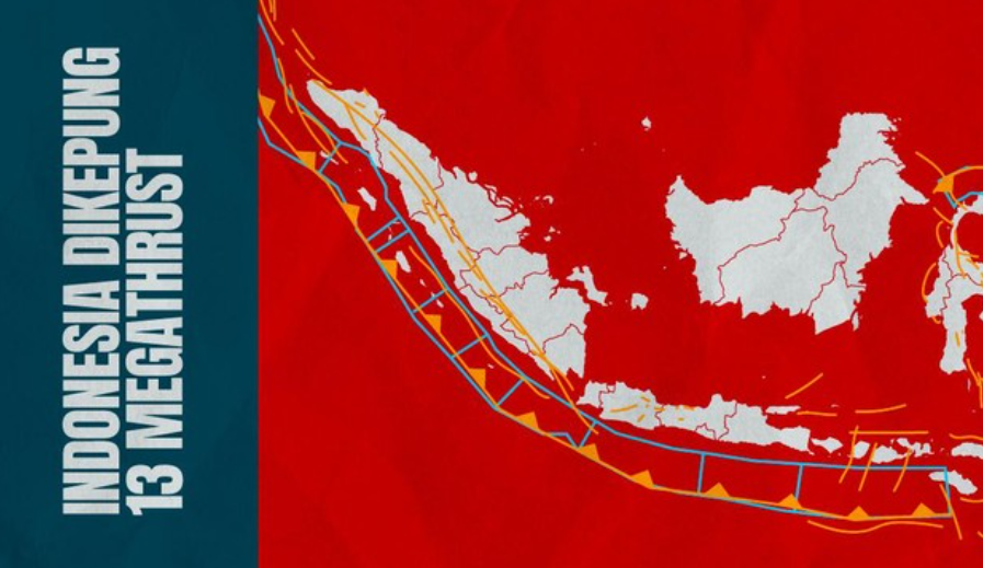 INFOGRAFIS Indonesia Dikepung 13 Megathrust
