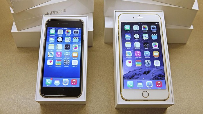 iPhone 6/6 Plus merupakan seri iPhone paling laris di dunia. Foto: Getty Images  Baca artikel detikinet,