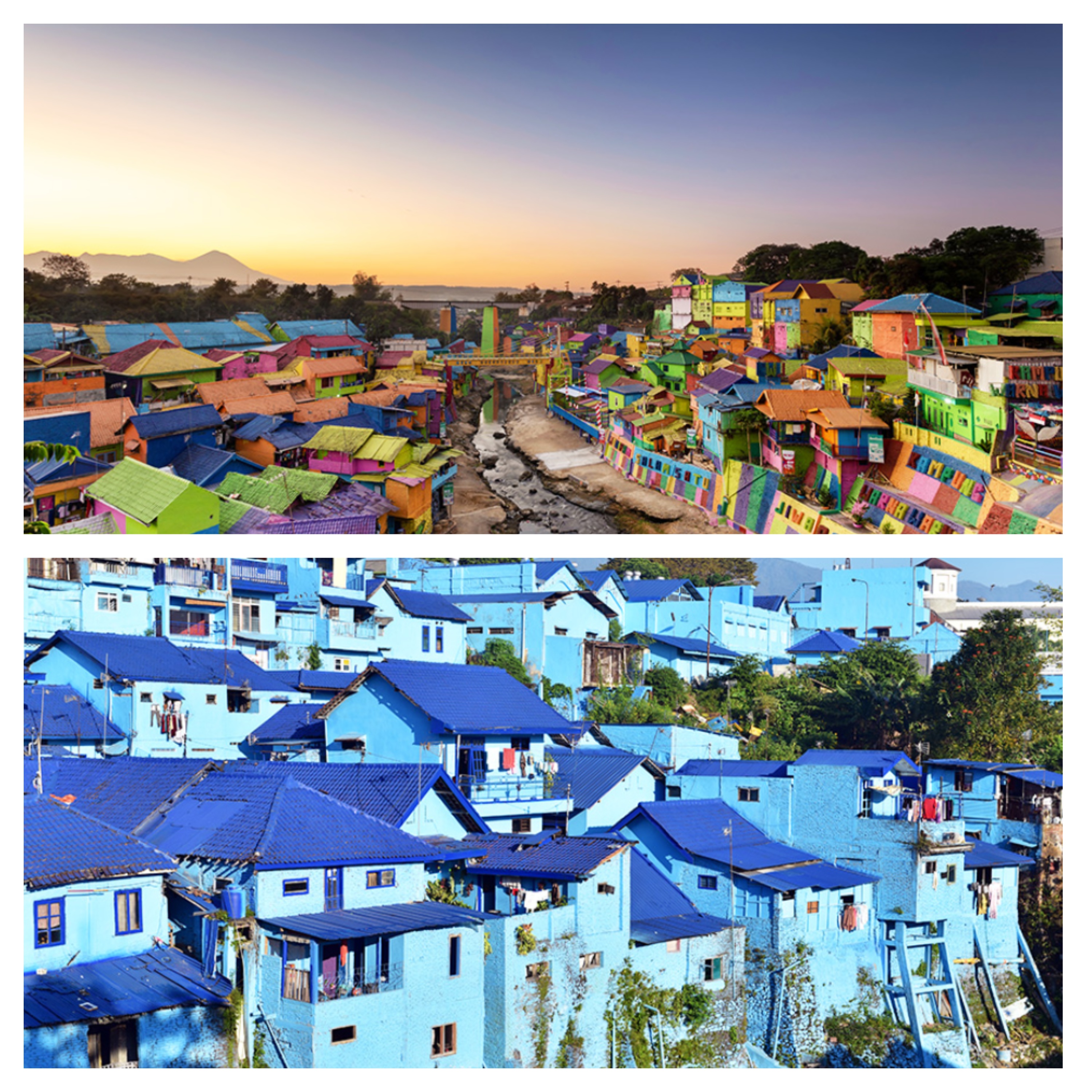 Kampung Warna-Warni Jodipan dan Kampung Biru Arema Wisata Unik di Pusat Kota Malang