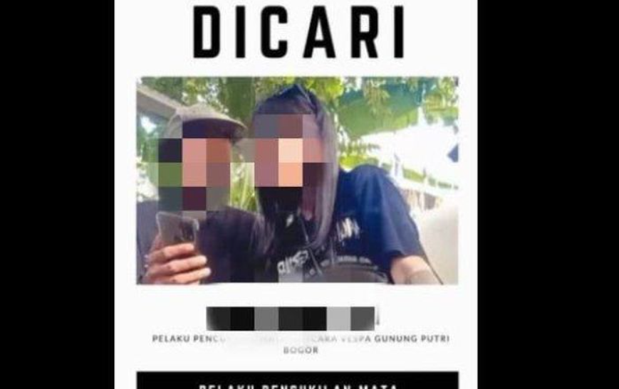Sosok Congkel Mata di Acara Vespa Gunung Putri Mulai Terungkap Ada Dua Orang Buron