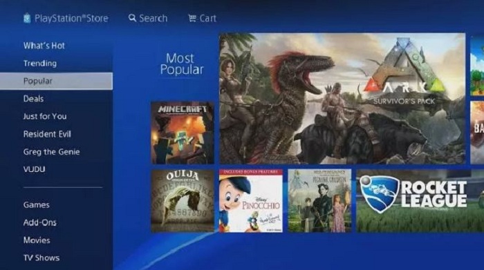 PlayStation Store. (YouTube).