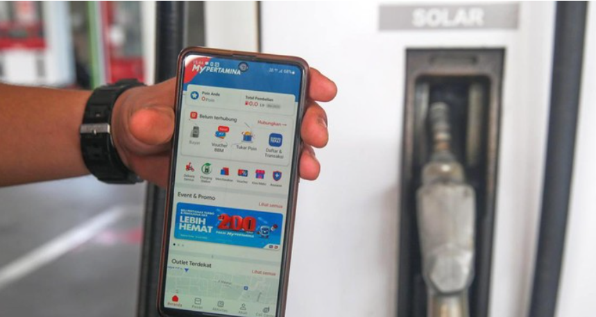 Ilustrasi aplikasi MyPertamina. Foto: Grandyos Zafna