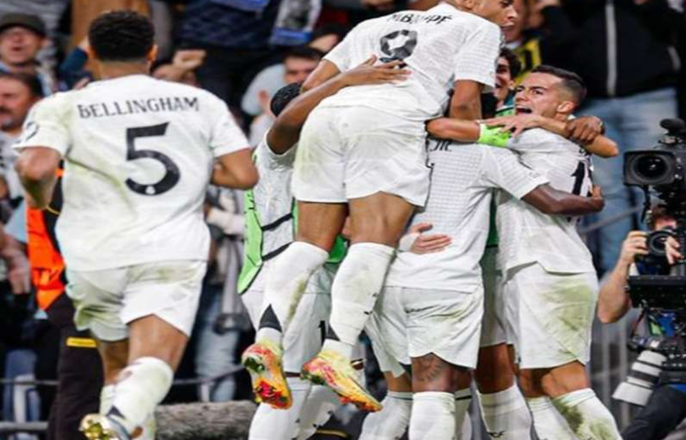Sejumlah pemain Real Madrid melakukan selebrasi usai mengalahkan Borrusia Dortmund di laga Liga Champions, Rabu (23/10/2024) (Foto: Instagram Real Madrid)