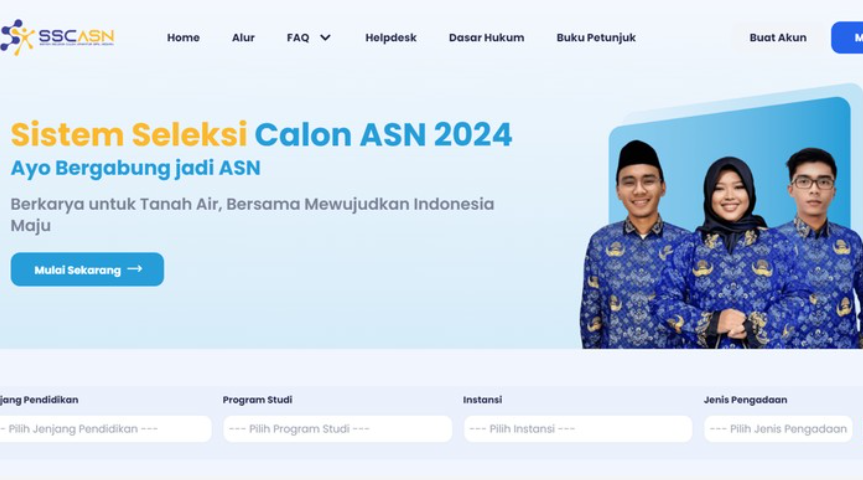 Link pengumuman hasil seleksi administrasi PPPK 2024 tahap 1. (Foto: Tangkapan Layar Portal SSCASN)
