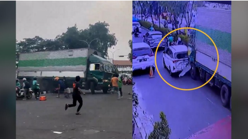 Truk ugal-ugalan di Tangerang. (20Detik)