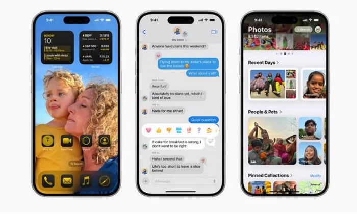 Ilustrasi tampilan iOS 18. (Apple)