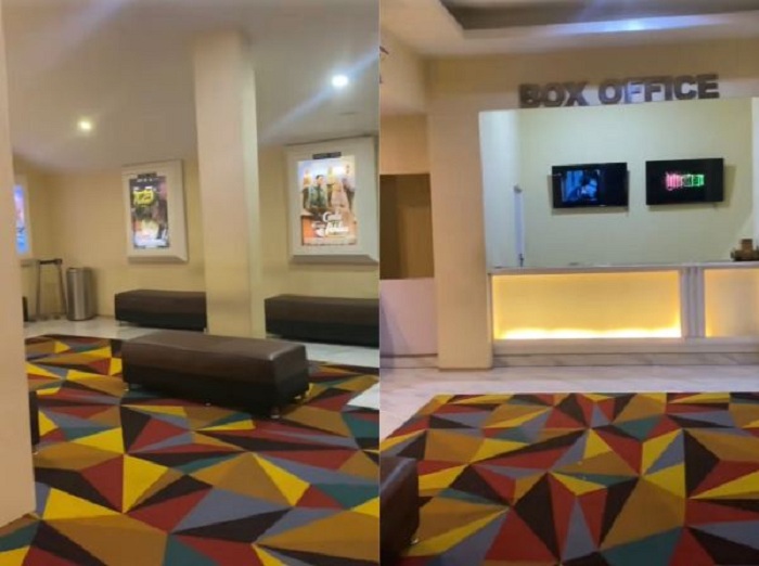 Viral bioskop sepi pengunjung. (Foto: TikTok)