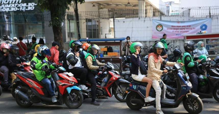 Ojek online (ojol). Foto: Agung Pambudhy