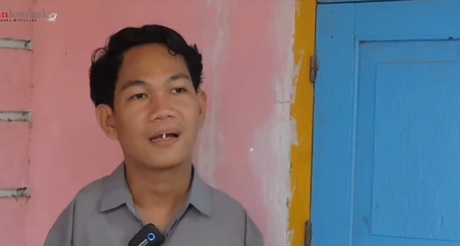 Potret Agus seorang disabilitas diduga tersangka pemerkosaan. (Foto Tangkapan layar Youtube Koran Lombok)