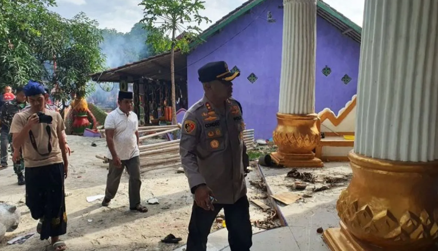 Kapolres Serang AKBP Condro Sasongko saat di Ponpes Bani Ma