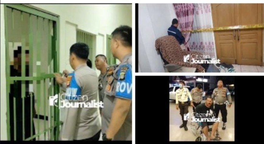 Nikson Pangaribuan (41) oknum polisi tega menghabisi nyawa ibu kandungnya di Cileungsi Bogor . (Kolase Tribun Bogor/Tangkapan layar Ig infocileungsi).
