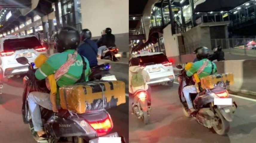 Viral Driver Ojol Gendong Anak Sambil Antar Paket, Alasannya Bikin Terenyuh, Keberadaan Istri Dikuak.