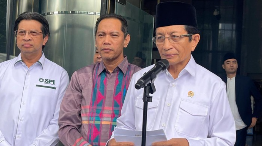 Foto: Menteri Agama Nasaruddin Umar (kemeja putih)-(Rumondang/detikcom)