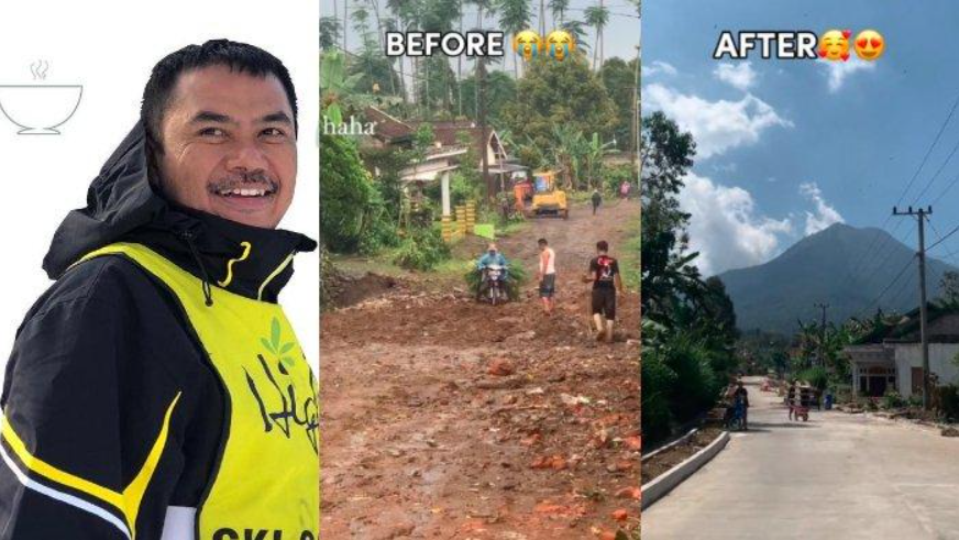 Sosok Ferry, Penjual Bakso Viral Perbaiki Jalan Desa Pakai Uang Pribadi, Rogoh Kocek Rp10 Miliar