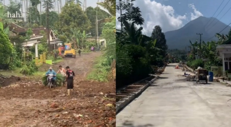 Viral! Penjual Bakso di Batam Gunakan Dana Pribadi Perbaiki Jalan Rusak di Malang (TikTok/karang.taruna.tunas.muda)