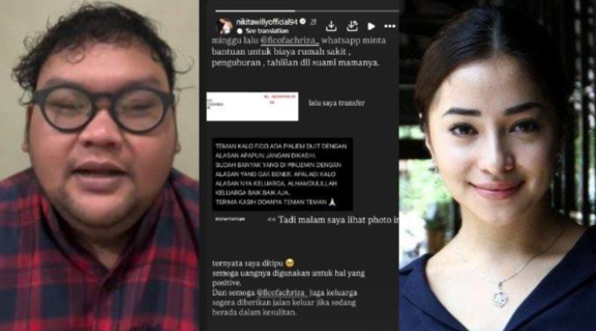 Nikita Willy mengaku jadi korban penipuan komika Fico Fachriza.