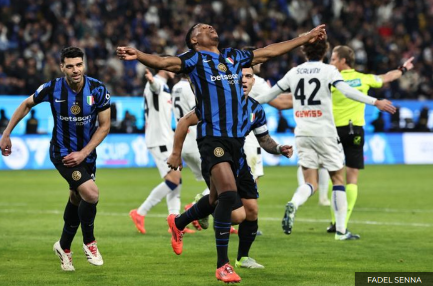 Berhasil bungkam calon juara Serie A, Atalanta, Inter Milan berhak lolos ke babak final Piala Super Italia 2024-2025.