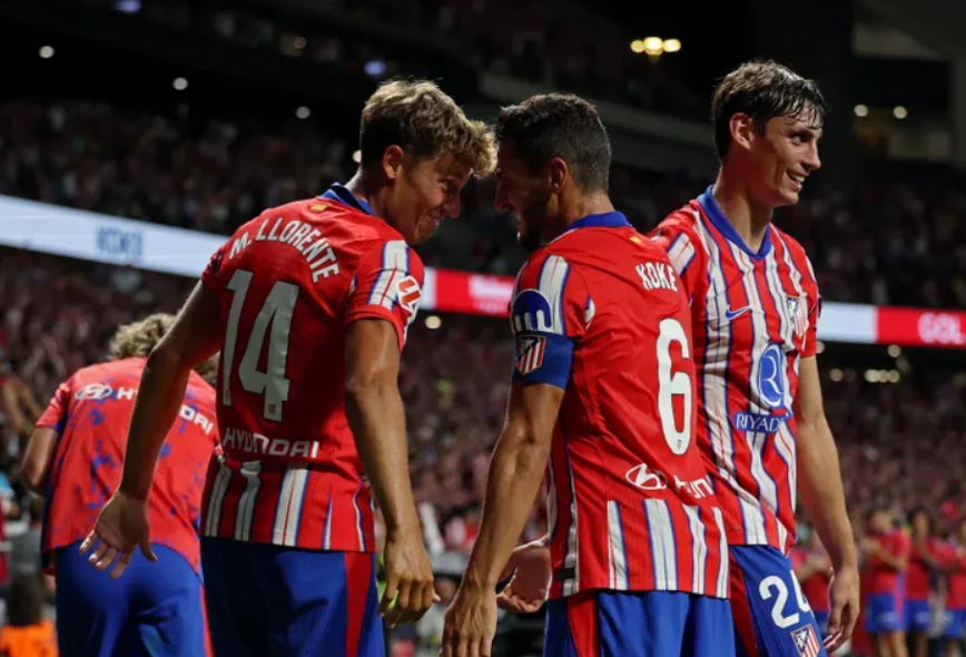 Para pemain Atletico Madrid. /REUTERS/Isabel Infantes
