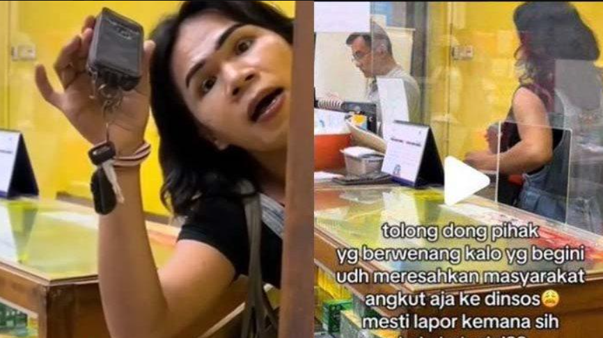 TMG alias Chika, transpuan yang videonya viral di media sosial mengamuk di sebuah apotek wilayah Kembangan, Jakarta Barat.