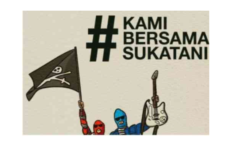 Tagar Kami Bersama Sukatani (Sumber: https://images.app.goo.gl/hmRJsDErxtuoJ7e89)
