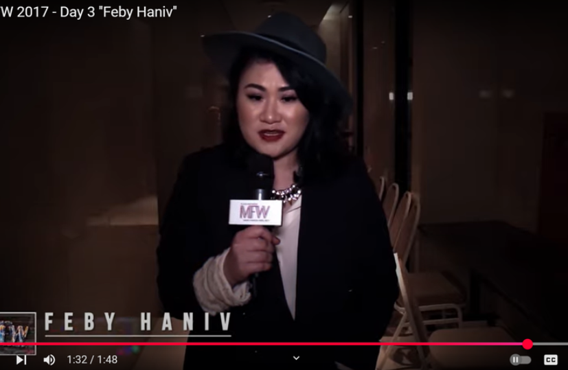 Desainer Feby Haniv yang merupakan anak eks pejabat Dirjen Pajak, Muhammad Haniv, saat menggelar fashion show di Jakarta, tujuh tahun lalu.(Tangkapan Layar Youtube Plaza Indonesia)