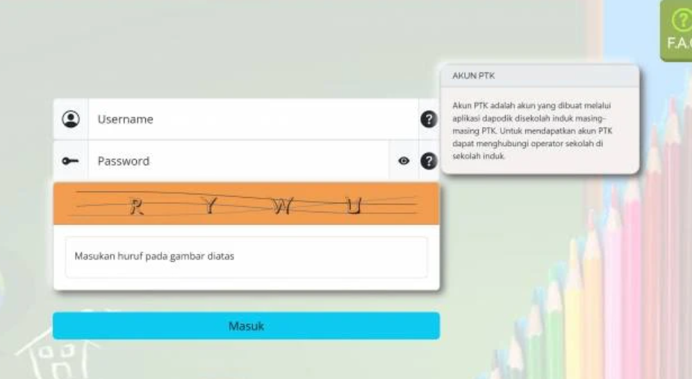 Tampilan depan laman Info Guru dan Tenaga Kependidikan (GTK) dari Kemendikdasmen. (Sumber: Info GTK)